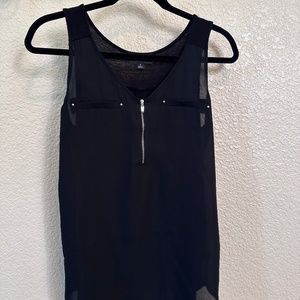 Sheer layered moto tank